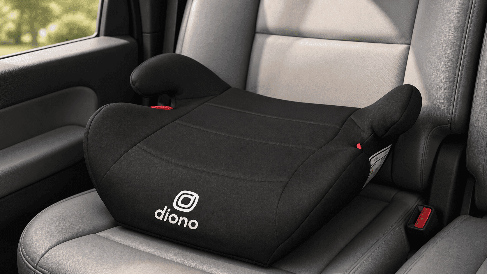 Diono Solana Lite child booster seat designed for proper seat belt fit